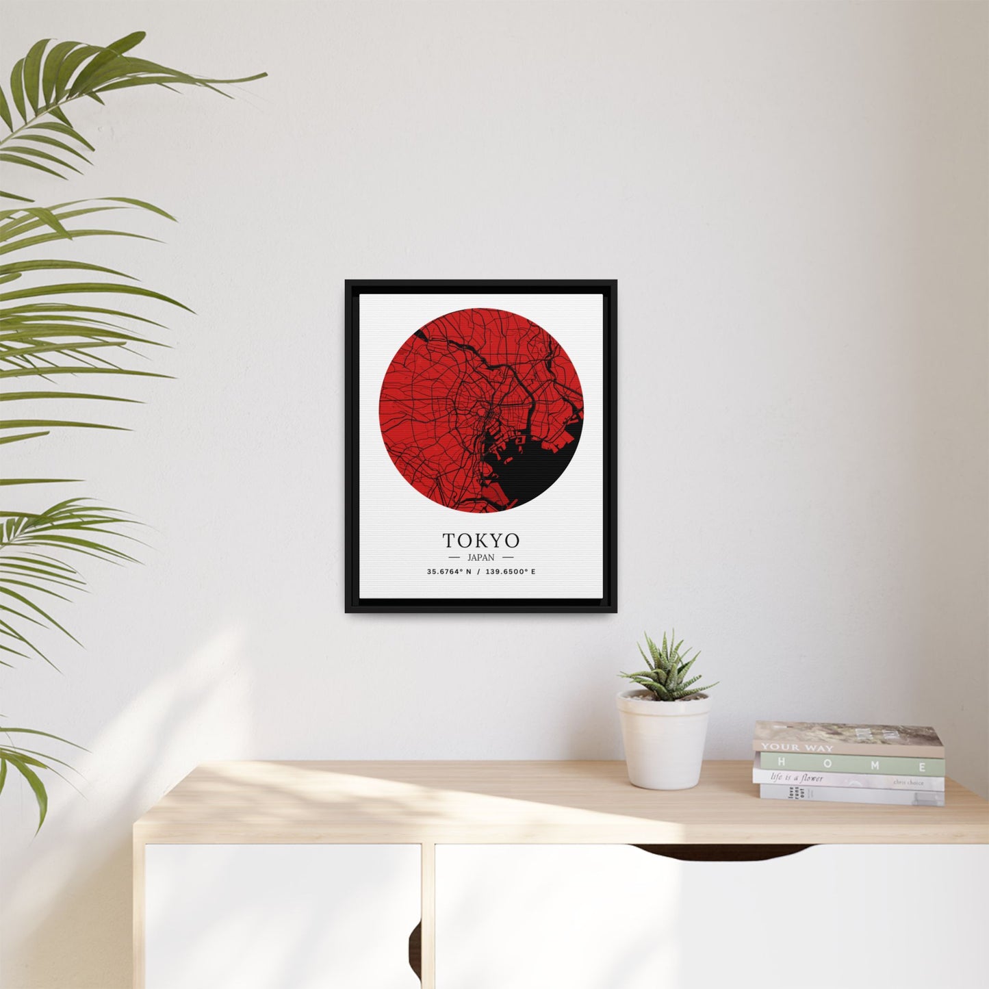 Tokyo Map Urban Art Matte Canvas Print, Framed Wall Decor, Geometric Art, Modern Home Decor, Gift for Art Lovers, City Map Design