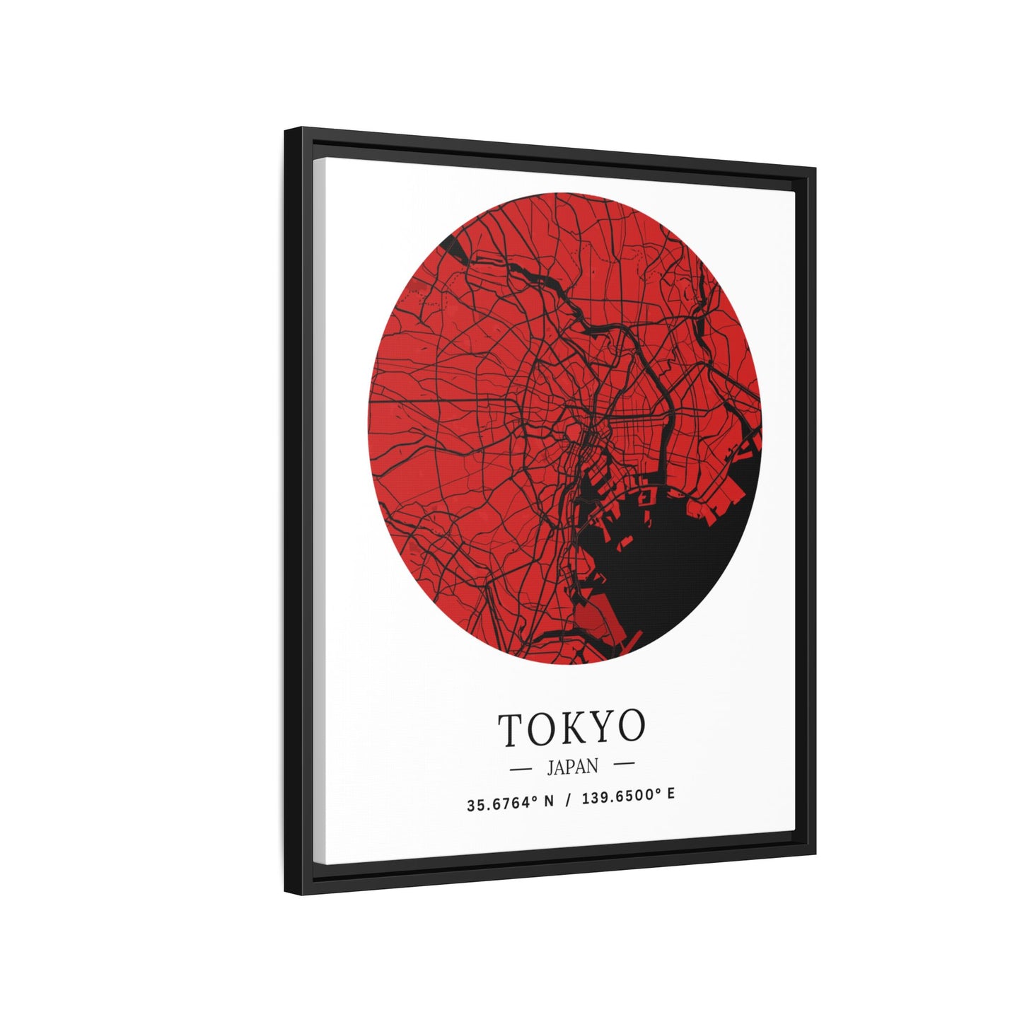 Tokyo Map Urban Art Matte Canvas Print, Framed Wall Decor, Geometric Art, Modern Home Decor, Gift for Art Lovers, City Map Design