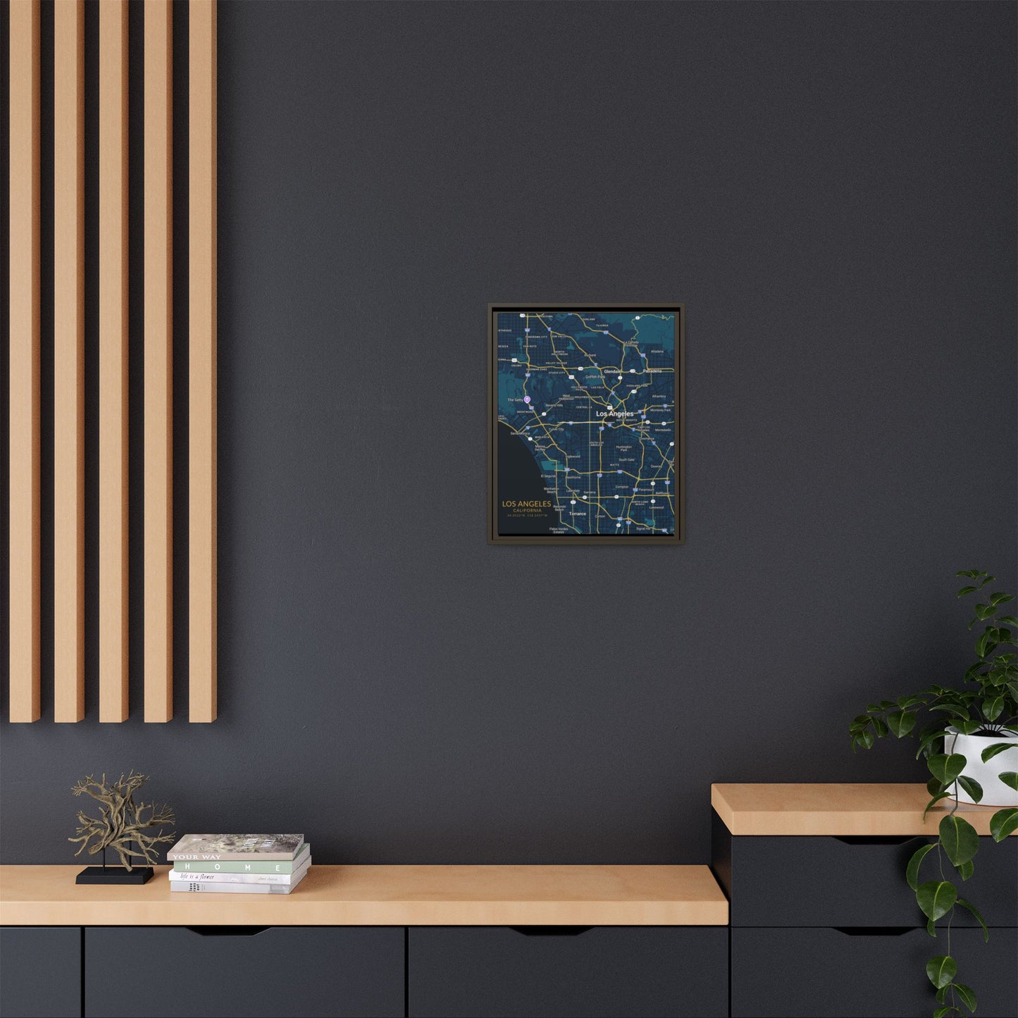 Los Angeles Map Wall Art, Personalized City Map Print, Framed Canvas for Home Decor, Gift for Travelers, Modern Art for Any Occasion, [...]