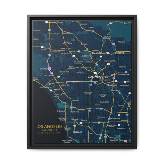 Los Angeles Map Wall Art, Personalized City Map Print, Framed Canvas for Home Decor, Gift for Travelers, Modern Art for Any Occasion, [...]
