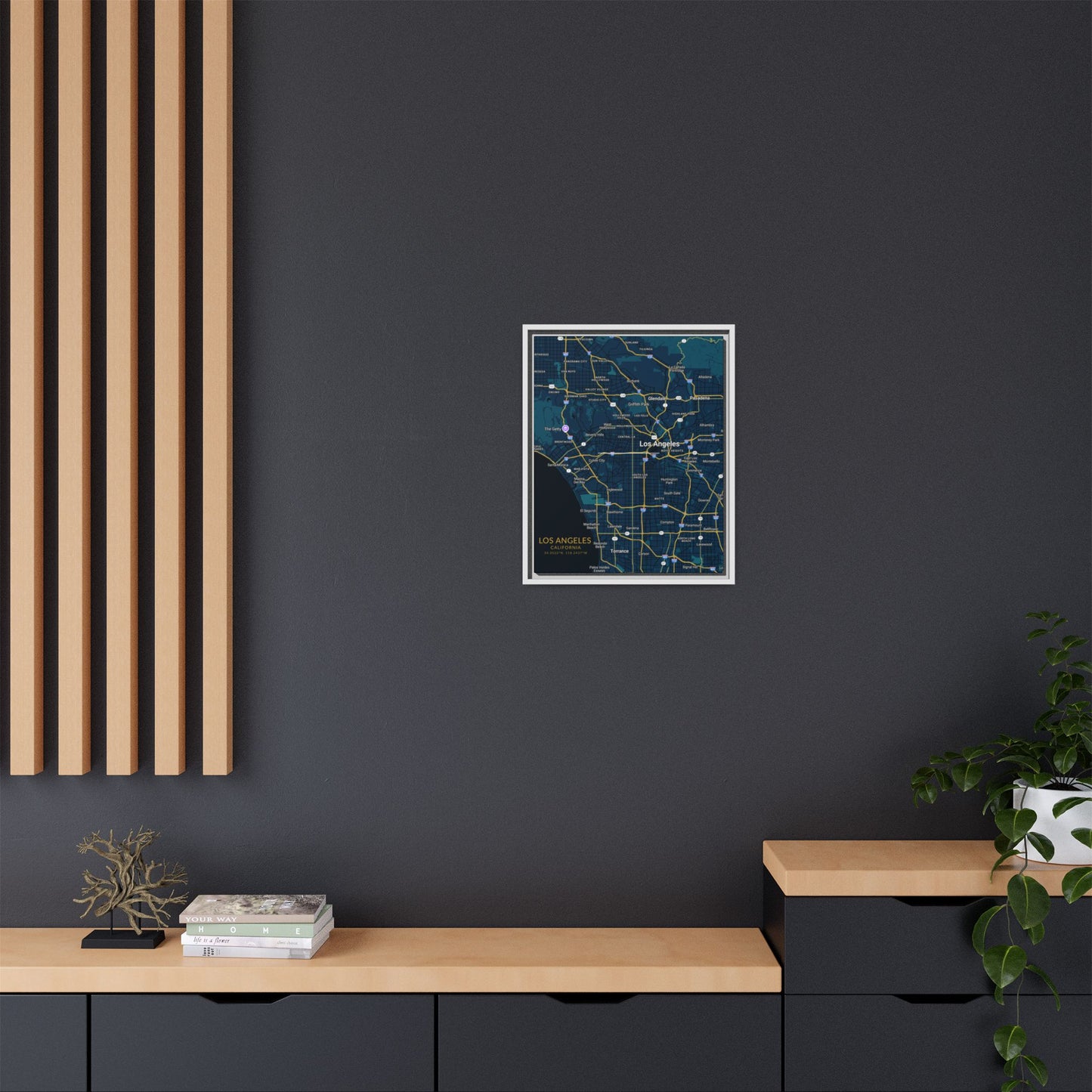 Los Angeles Map Wall Art, Personalized City Map Print, Framed Canvas for Home Decor, Gift for Travelers, Modern Art for Any Occasion, [...]