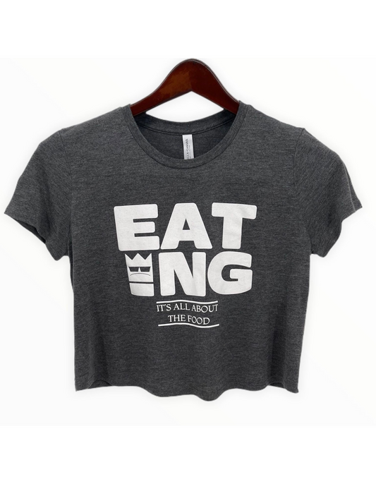 Women's Flowy Crop Top- Grumpus Foodie It's All About the Food