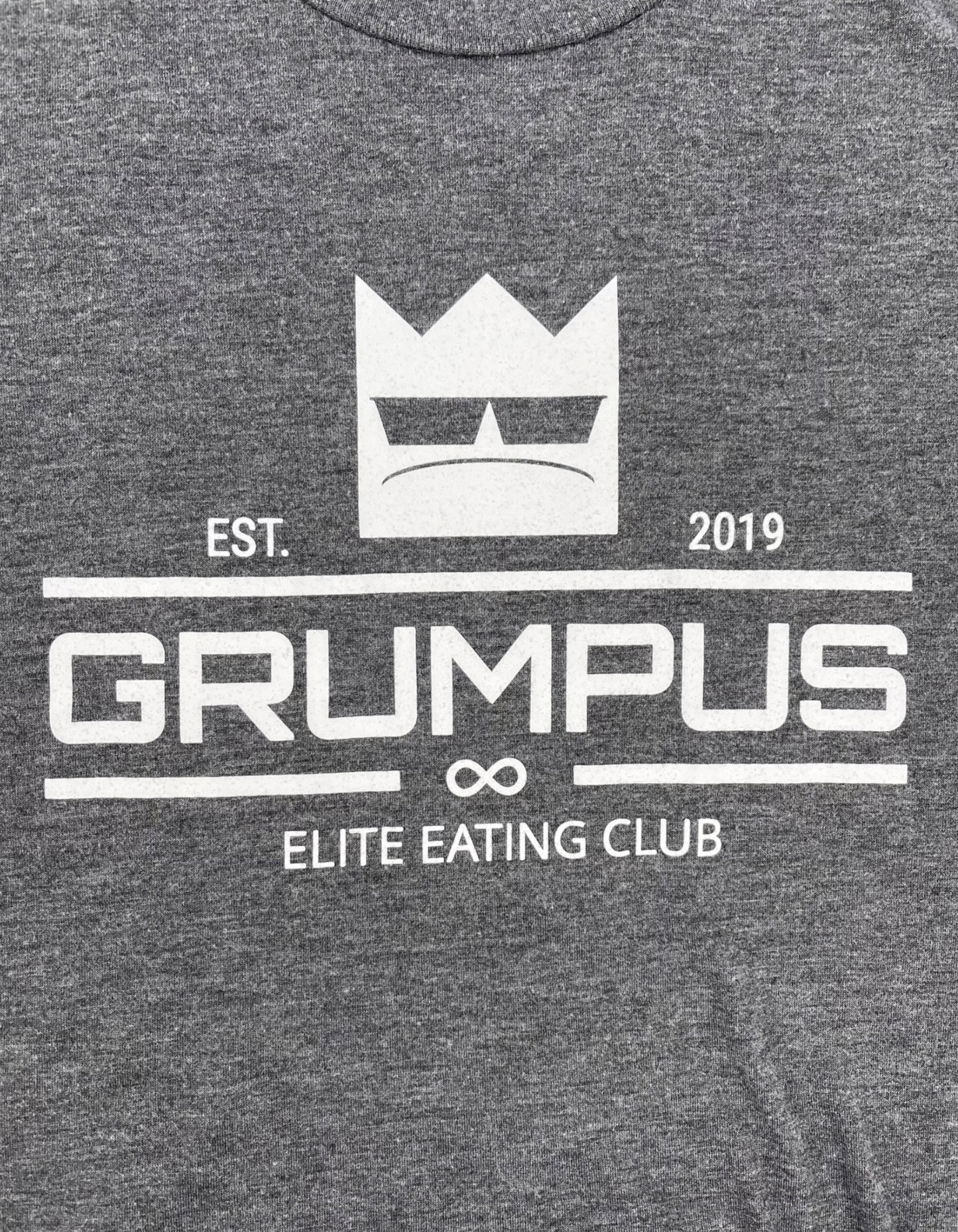 Women's Flowy Crew Neck Crop Top- Grumpus Foodie Elite Eating Club